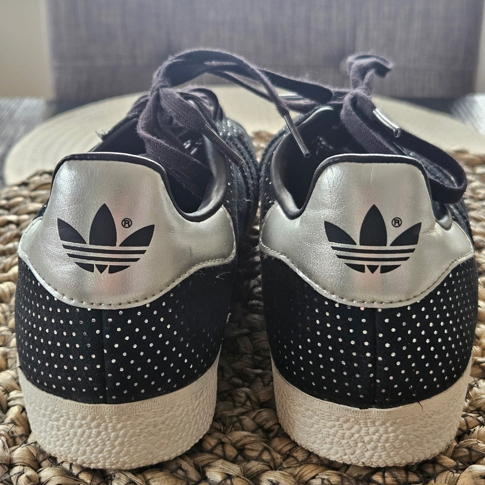 Adidas Gazelle Black and White Polka Dot Sneakers - Picture 5 of 7